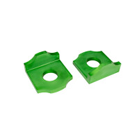 CNC-machined and anodized chain adjuster set for the FANTIC 